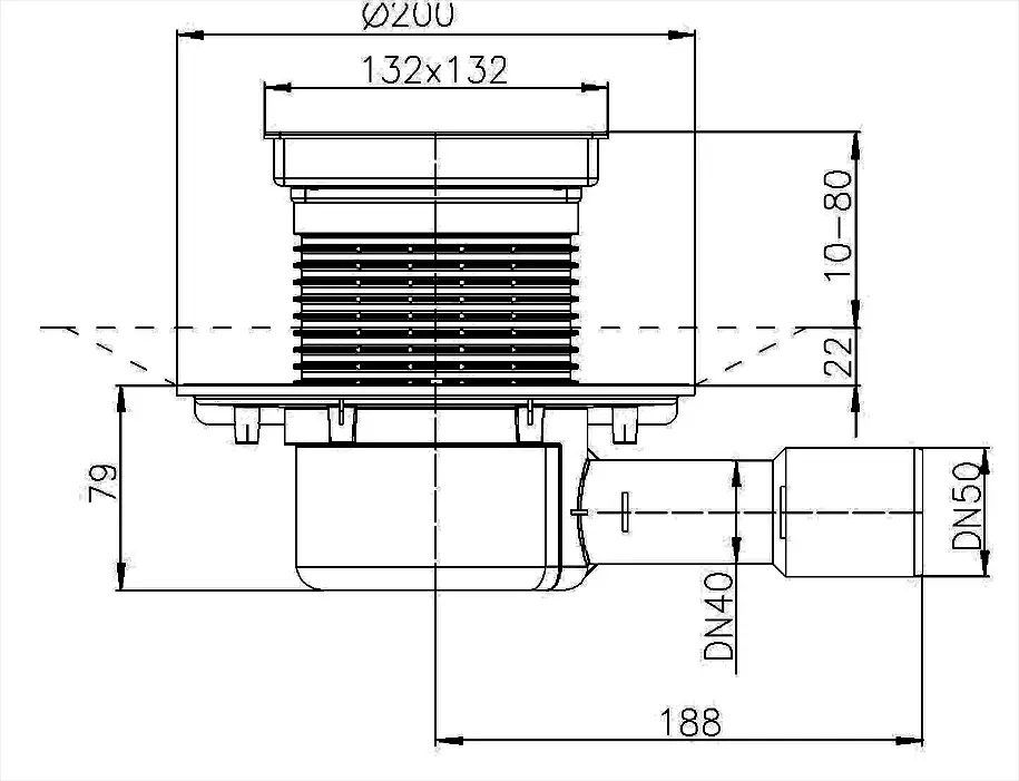 Трап Hutterer&Lechner HL510NPr-3020 с сухим сифоном