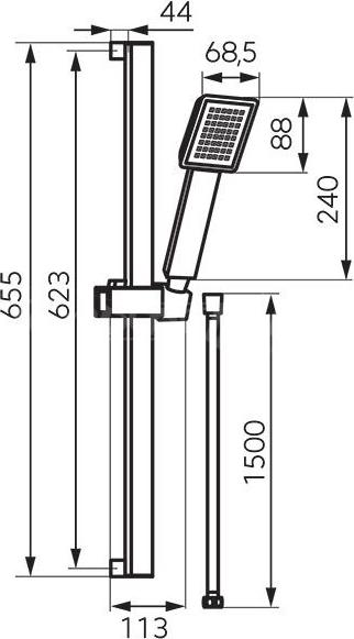 Душевой гарнитур Ferro Sinus N170B