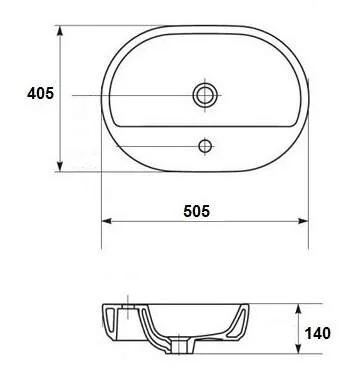 Раковина накладная Comforty 78180 белый