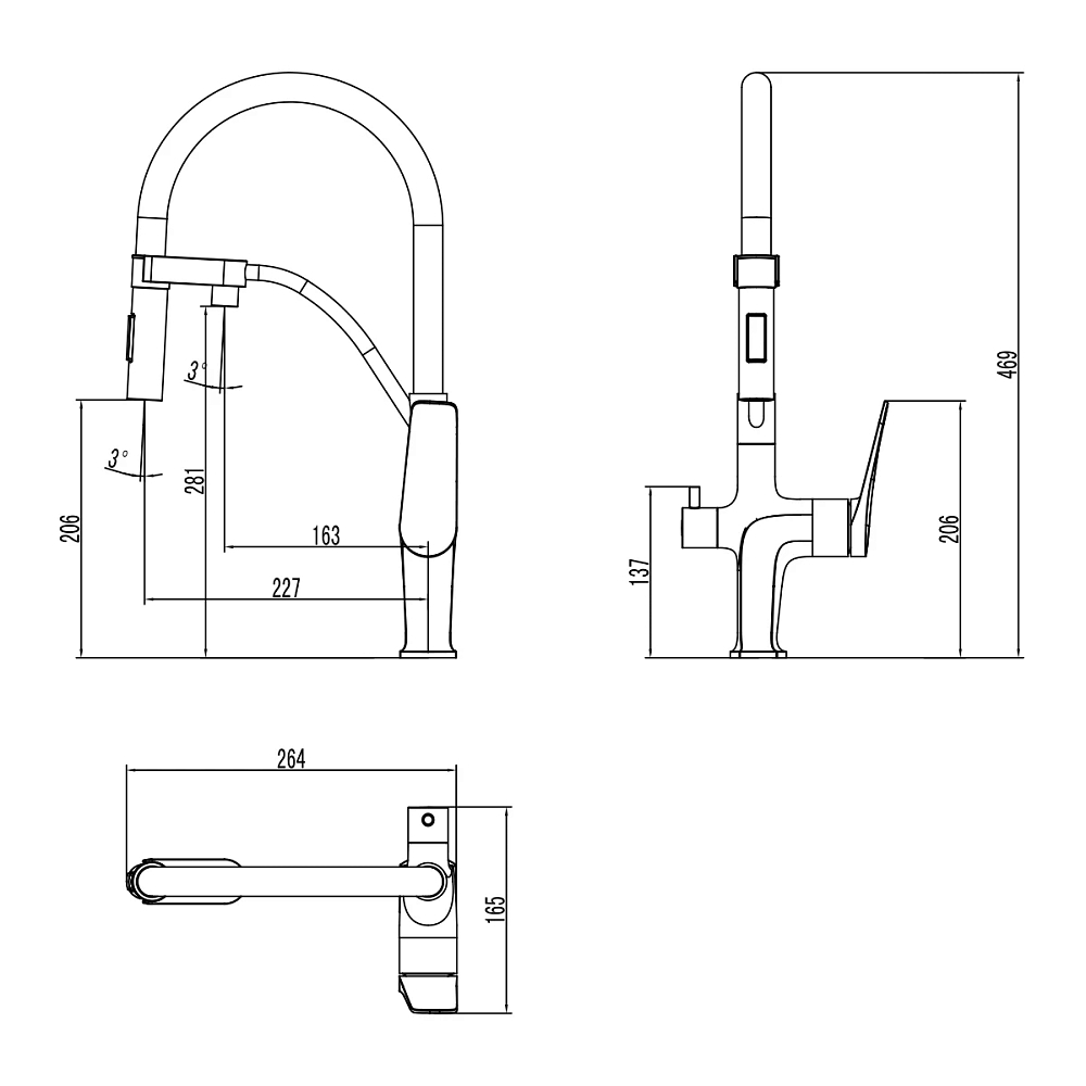 Смеситель для кухни Lemark Bronx LM3761BLR золото, черный