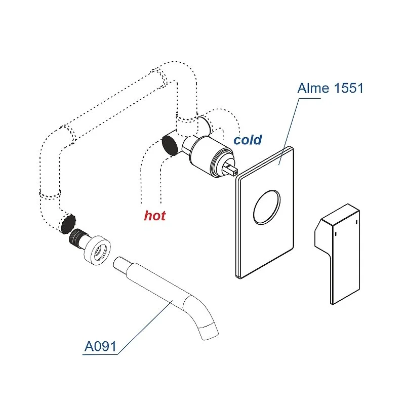 Смеситель для раковины WasserKRAFT Alme 1500 A15513 хром