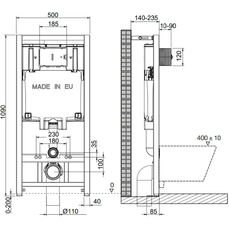 Комплект инсталляция OLI 80 Eco с унитазом Point Меркурий PN41831GM, сиденье микролифт, клавиша OLI Slim, цвет хром, 886914SIOO+PN41831GM