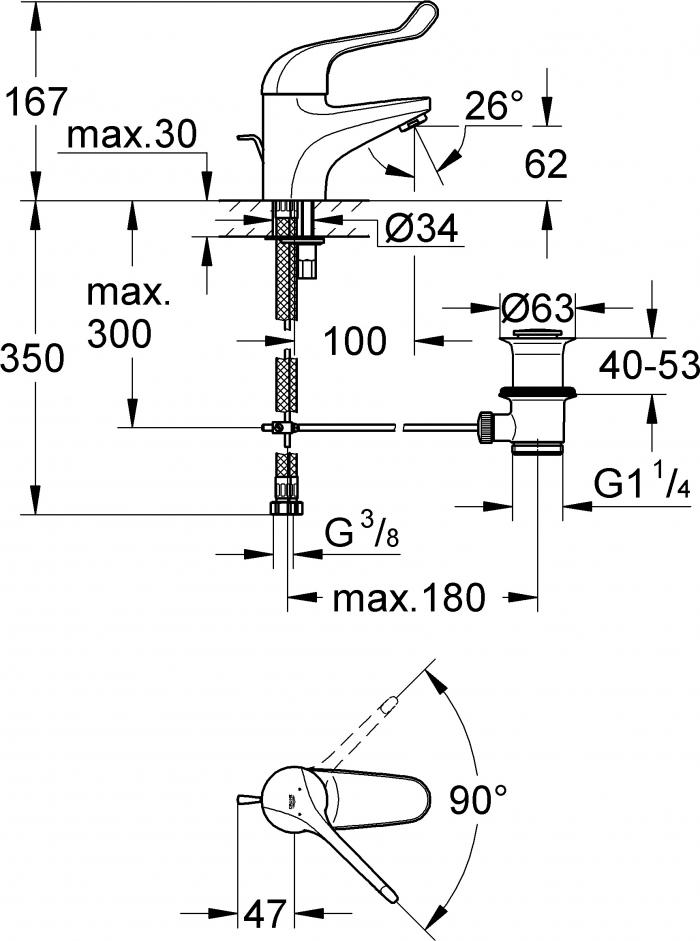 Смеситель Grohe Euroeco Special 32788000 для раковины