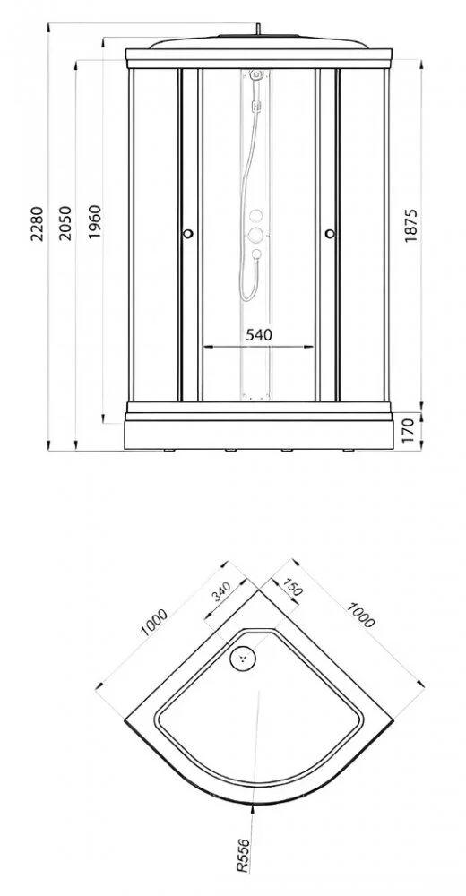 Душевая кабина Maroni Quadro 466169