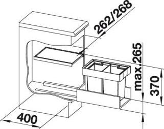 Система сортировки мусора Blanco Flexon II 30/2 521467