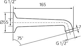 Кронштейн для верхнего душа Ideal Standard Cerawell A3468AA хром