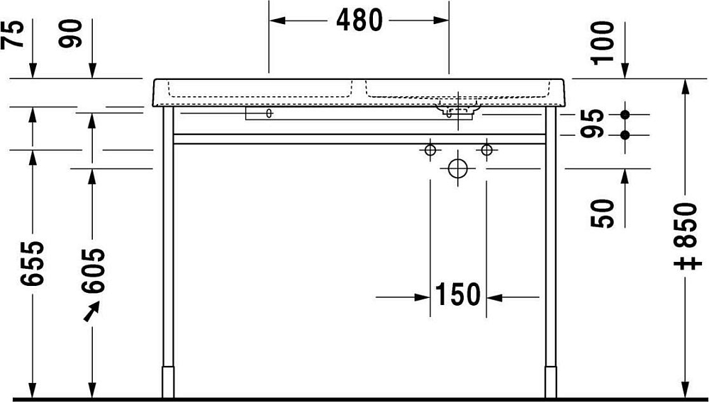 Раковина 110x57 Duravit Starck-X 2309100000