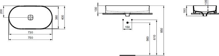 Раковина Ideal Standard Strada II 75 T298001, белый