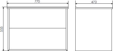 Мебель для ванной Comforty Женева 75 дуб белый