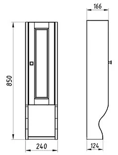 Шкаф-пенал ASB-Woodline Гранда 24 белый