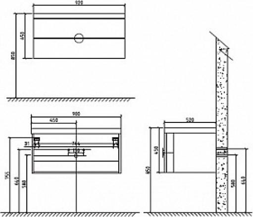 Тумба для комплекта BelBagno SENSO-920-2C-SO-BL bianco lucido