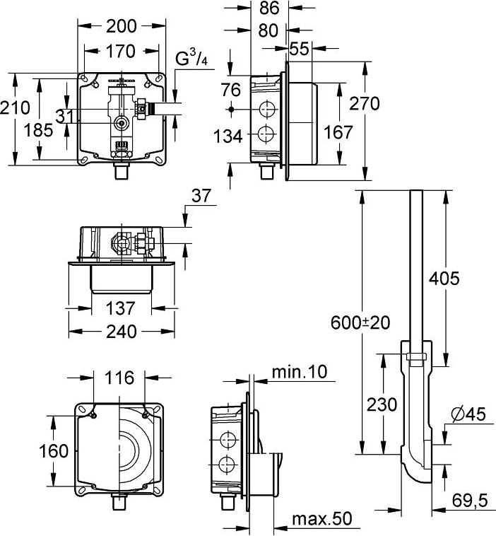 Смывное устройство для унитаза Grohe Grohe Dal 37153000