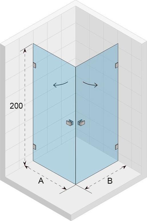 Душевой уголок Riho SZ Scandic NXT X209 77x87 см G001106120, профиль хром
