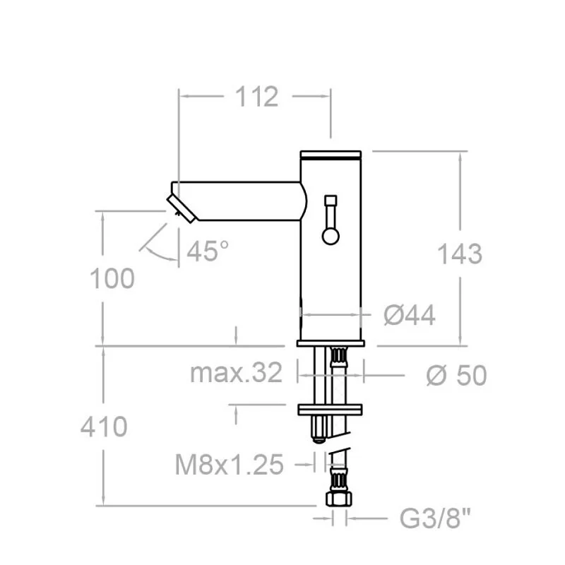 Кран для раковины Ramon Soler Soltronic 8115B хром