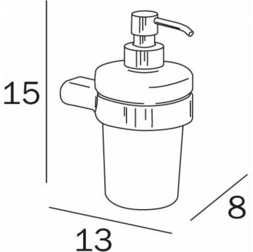 Дозатор для жидкого мыла Inda Mito A2012ANE21, черный