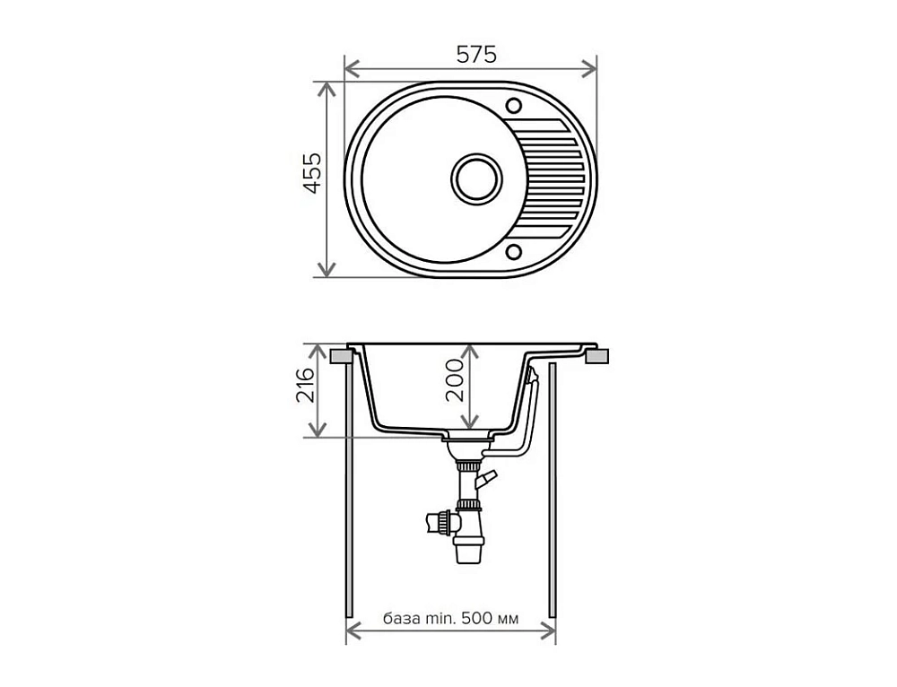 Кухонная мойка Tolero R-122 №101 (Бежев) желтый