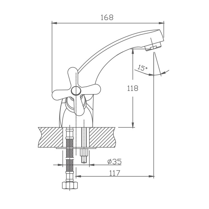 Смеситель для раковины Haiba HB1025 хром