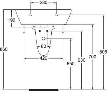 Полупьедестал Vidima W312961