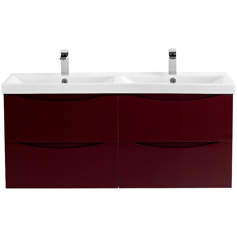 Тумба под раковину BelBagno MARINO-CER-1200-4C-SO-2-BRDL-P 120 см, Bordo Lucido