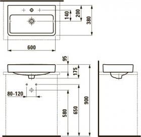 Раковина 60 см LAUFEN PRO S 812953