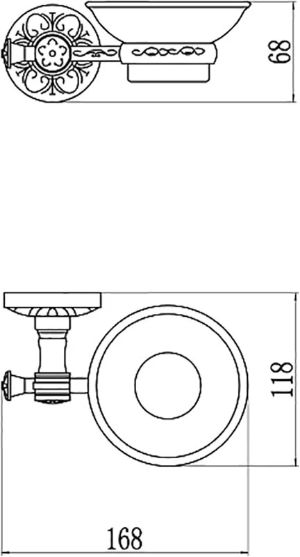 Мыльница Savol Серия 58a S-005859A хром;белый