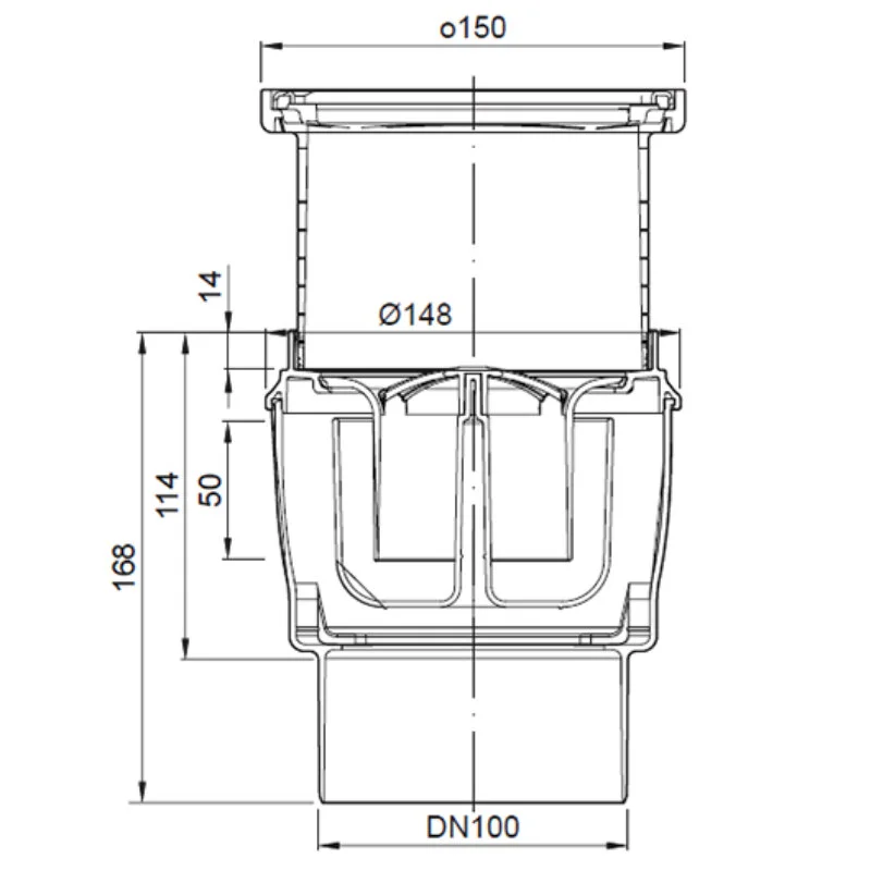 Трап Aco Easyflow для душа, 15 x 15 см, нержавеющая сталь, 2810.55.77