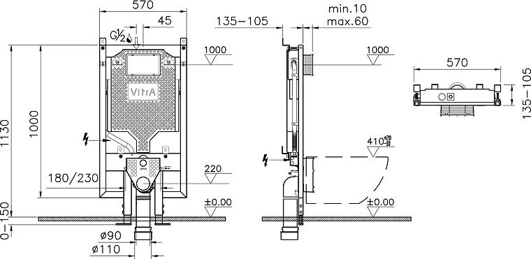 Система инсталляции для унитазов VitrA 765-5800-01