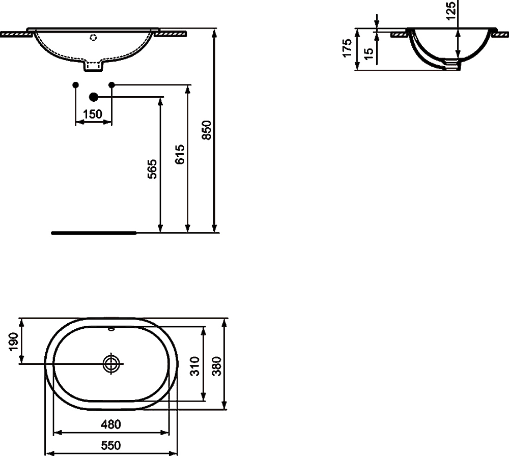 Раковина Ideal Standard Connect E504701 55 см