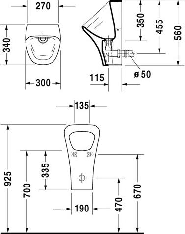 Писсуар Duravit Durastyle 2808300000 без использования воды