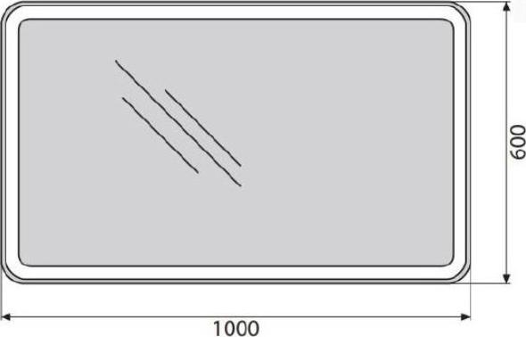 Зеркало BelBagno SPC-MAR-1000-600-LED-BTN