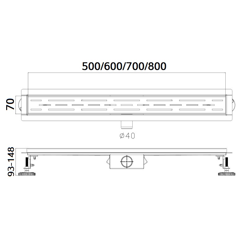 Лоток душевой Haiba HB91800-3 серый