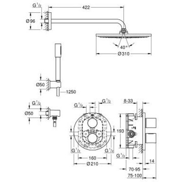 Душевая система Grohe Grohtherm 3000 Cosmopolitan 34630000