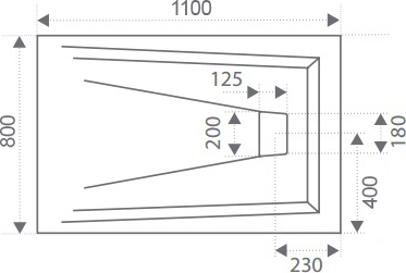 Поддон для душа Good Door Атриум 110x80 с ножками и экраном