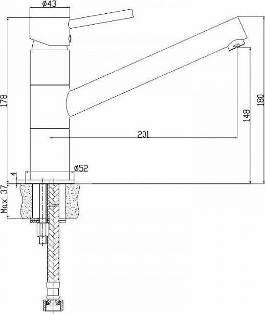 Смеситель для кухонной мойки Iddis Velikan VL5WBSGi05, белый хром