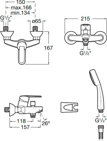 Смеситель для ванны Roca Roca Victoria 5A0125C02 с душем