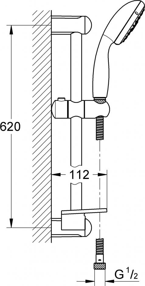 Душевой гарнитур Grohe Tempesta New 100 28593001