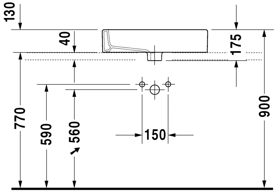 Раковина 60 см Duravit Vero 0452600000