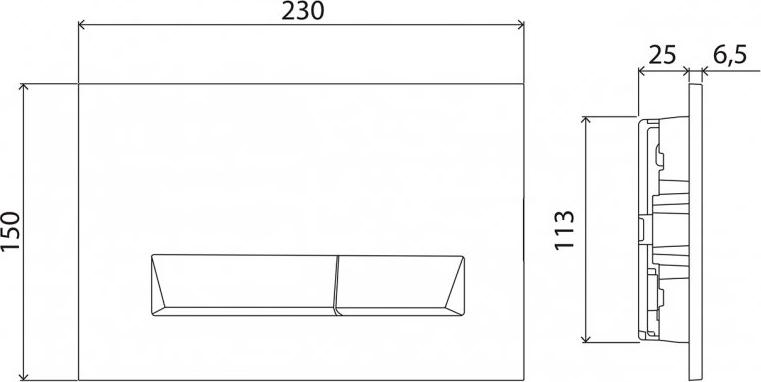 Кнопка смыва BelBagno Marmi BB010-MR-CHROME хром