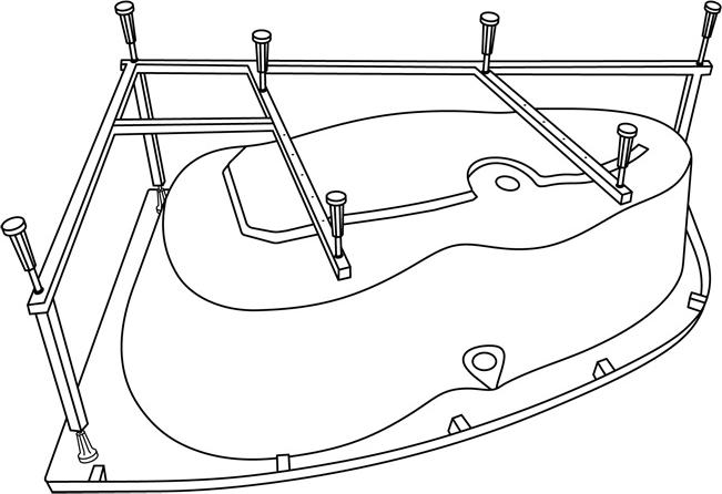 Каркас для ванны Excellent универсальный с установкой