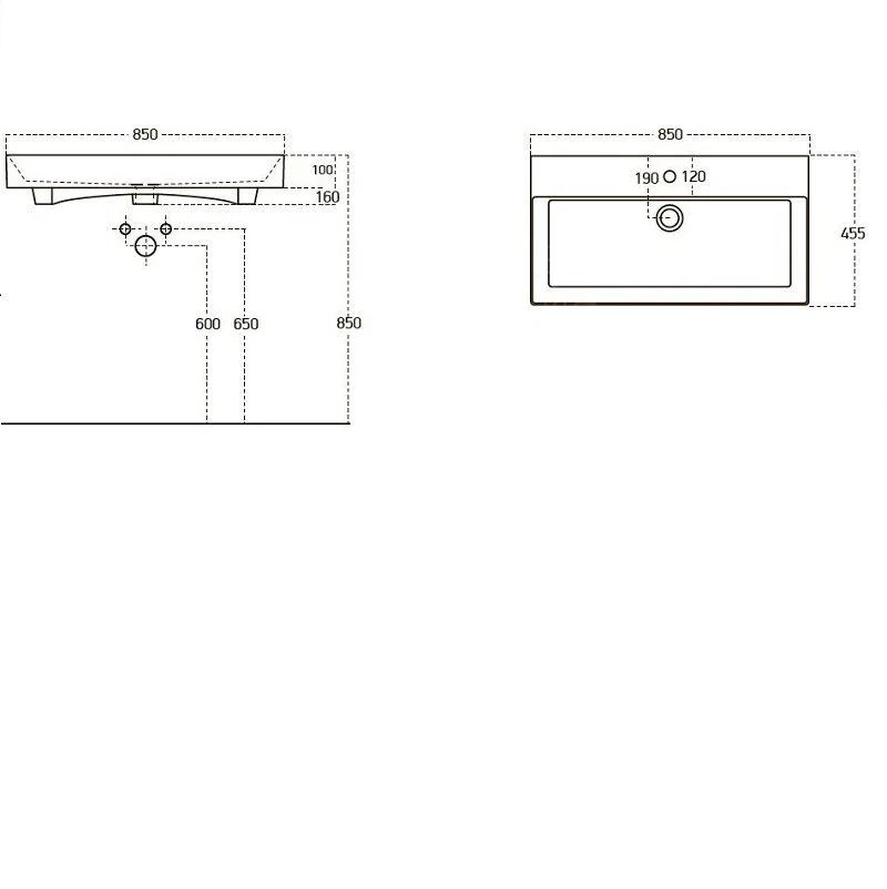 Раковина Sanovit Slim Synergy 322385 черный