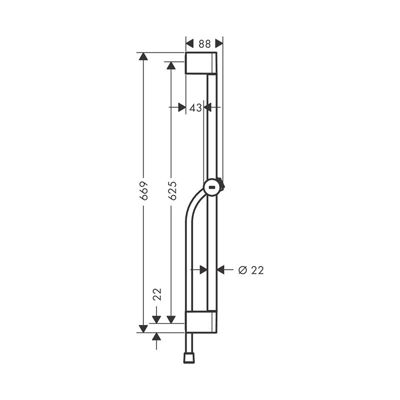 Штанга душевая Hansgrohe Unica 24400700 белый