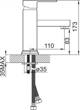 Смеситель для раковины Iddis Hunk VM56147C, хром