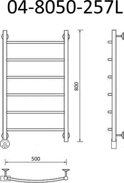 Электрический полотенцесушитель Маргроид B4 04-8050-257L 50x80 см