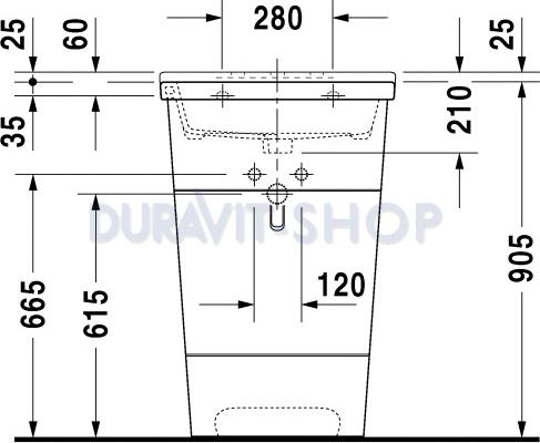 Раковина 60 см Duravit Esplanade 2622600000