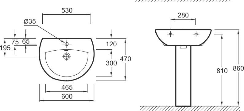 Раковина Jacob Delafon Patio E4159G-00