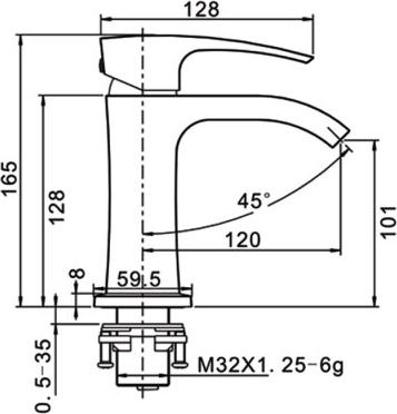 Смеситель для раковины Gappo G07-6 G1007-6