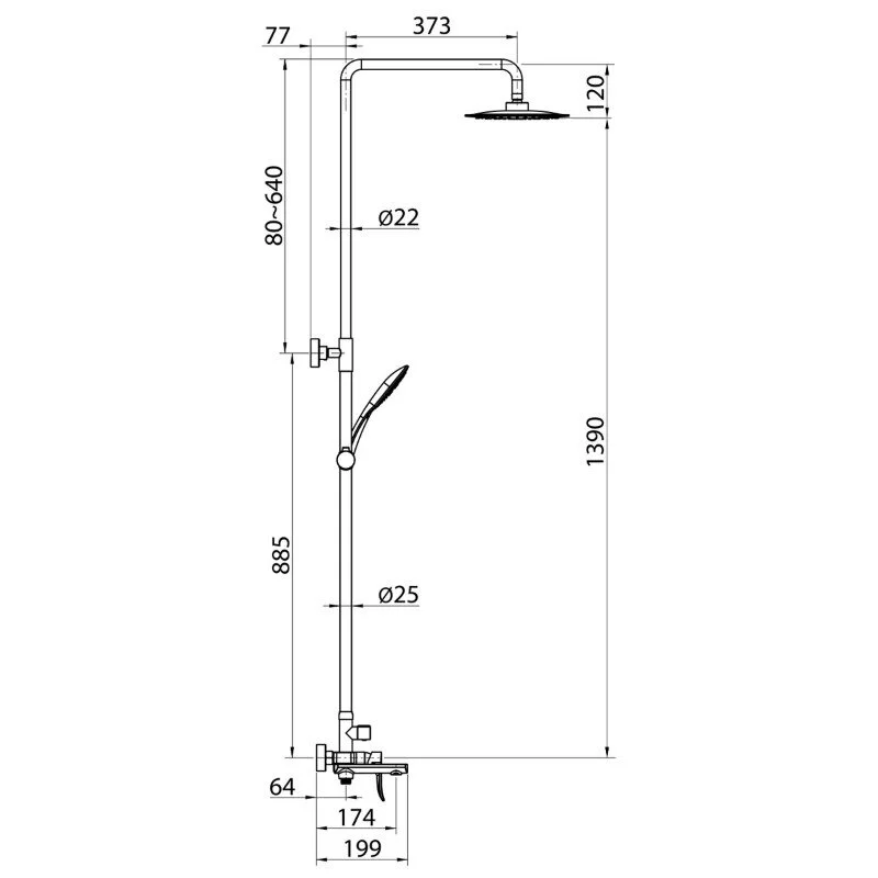 Душевая система Elghansa Shower Systems 2305599-2L (Set-20) хром