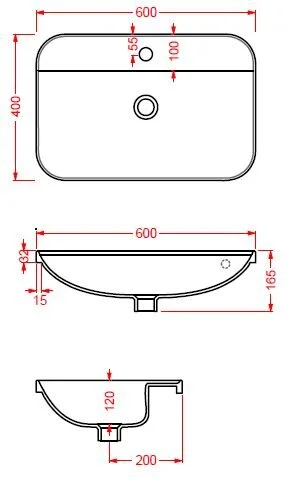 Раковина накладная ArtCeram Gio Evolution GIL007 05 00 белый