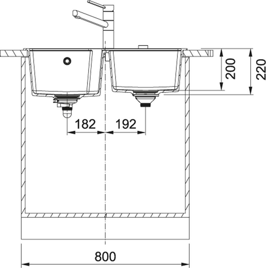 Кухонная мойка 78 см Franke Urban UBG 620-78 3,5" 114.0595.523, сахара