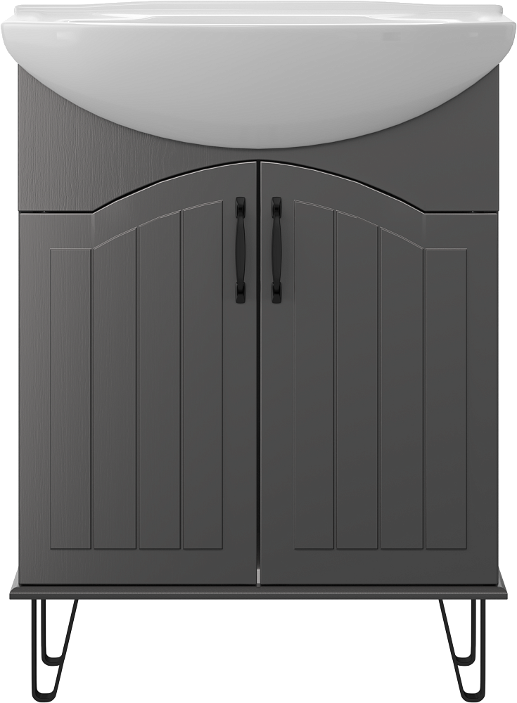Тумба с раковиной DIWO Сочи 65, антрацит